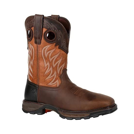 Durango Men's Maverick Waterproof Steel Toe Work Boots — Rugged Brown & Copper